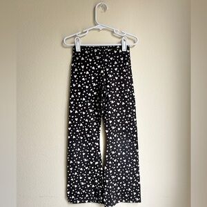 Old Navy Kids Girls Flared Black and White Star Leggings 6